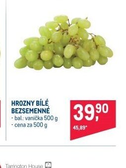 HROZNY BÍLÉ BEZSEMENNÉ
