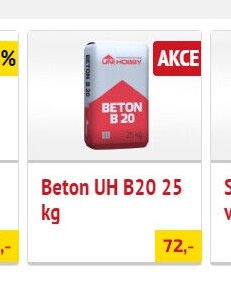 Beton UH B20 25 kg - UNI HOBBY akcniletaky.com