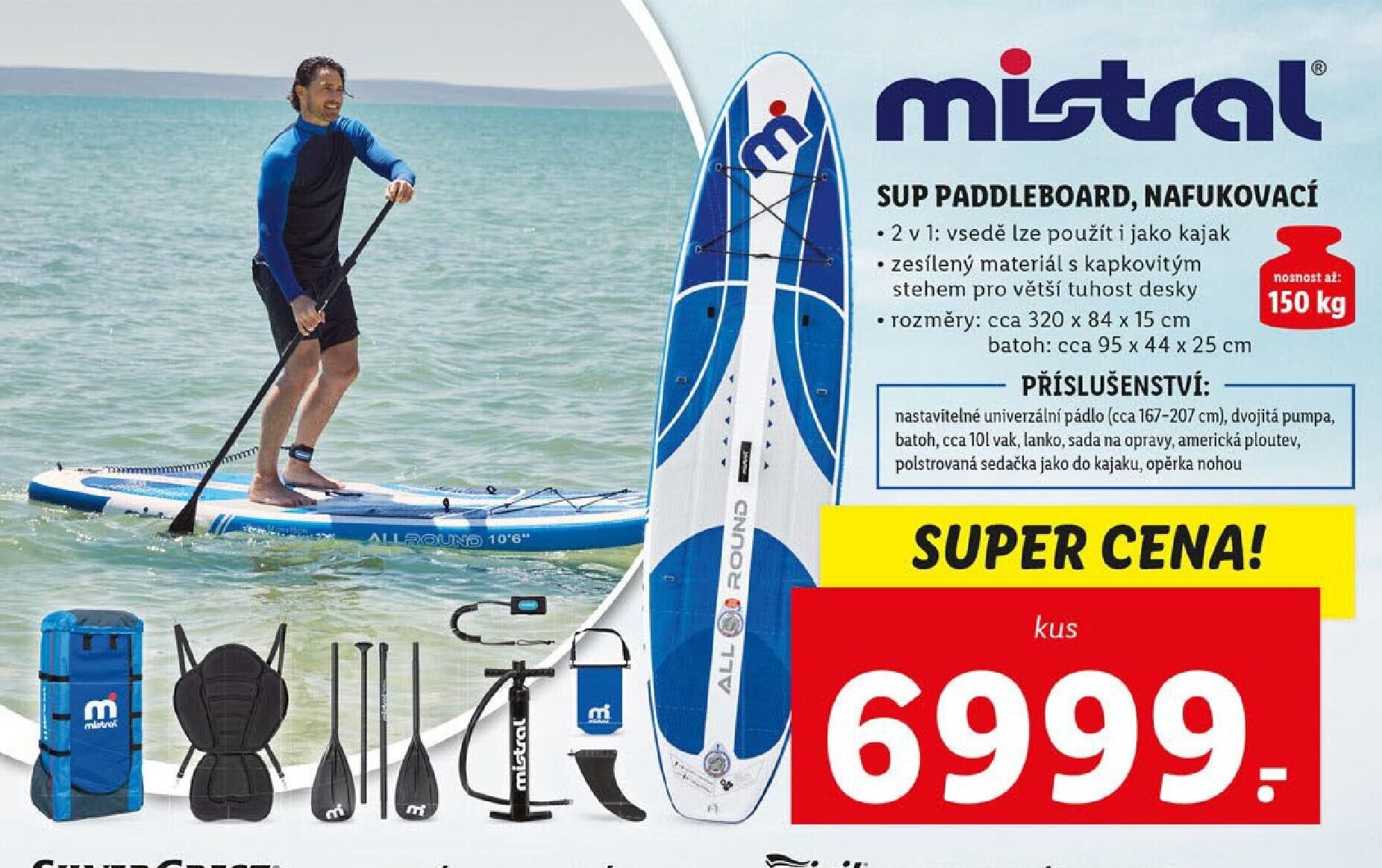 Mistral SUP paddleboard, nafukovací