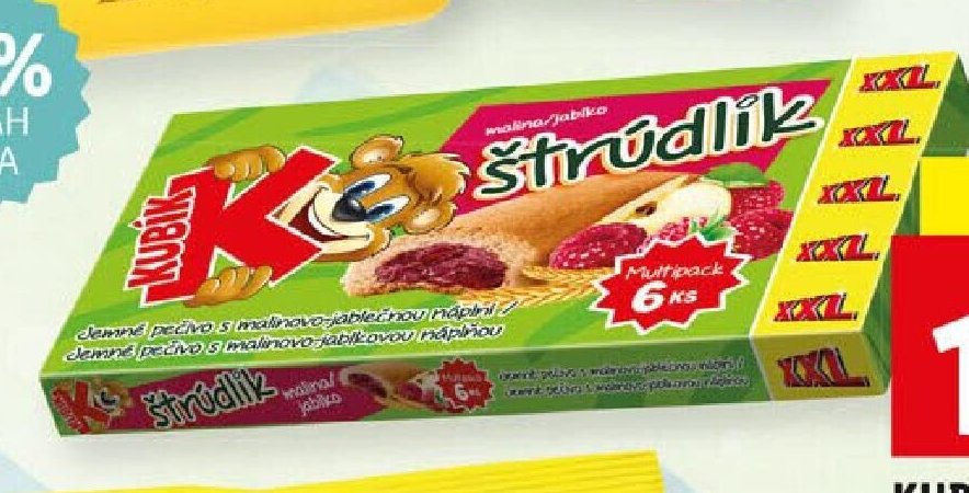 Kubík štrúdlik XXL malina