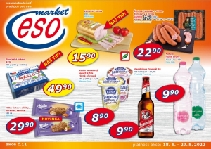 akční leták ESO MARKET 18.5.2022-29.5.2022