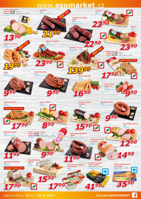 akční leták ESO MARKET 18.5.2022-29.5.2022