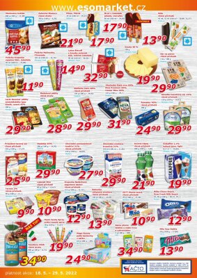 akční leták ESO MARKET 18.5.2022-29.5.2022