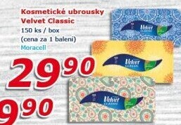 Kapesníčky papírové Velvet - box