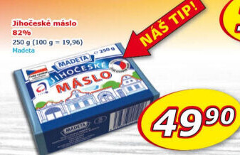 Máslo Jihočeské Madeta