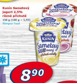 Ochucený jogurt sametový Kunín