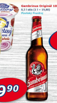 Pivo světlé výčepní Originál 10° Gambrinus