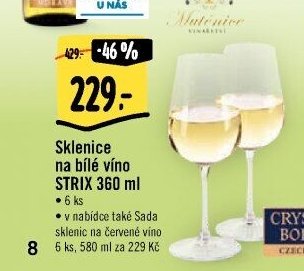 Sklenice na bílé víno STRIX 360 ml