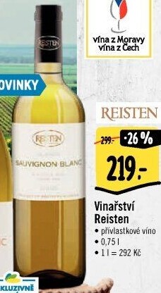Vína Vinařství Reisten - přívlastková