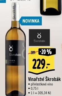 Vína Vinařství Škrobák - přívlastková