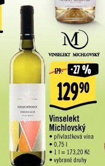 Vína Vinselekt Michlovský - přívlastková