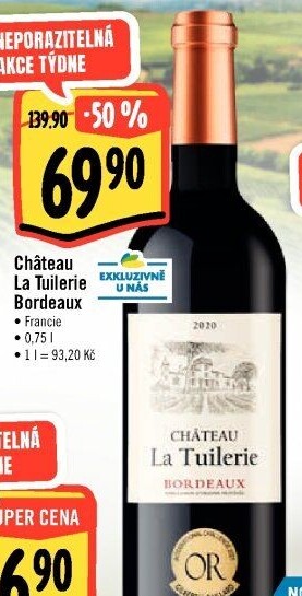 Víno Bordeaux Château La Tuilerie