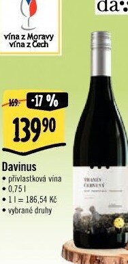 Víno Davinus - přívlastkové