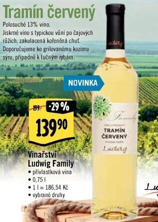 Víno Vinařství Ludwig - přívlastkové