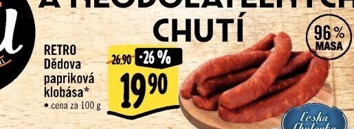 Dědova klobása papriková Albert Retro