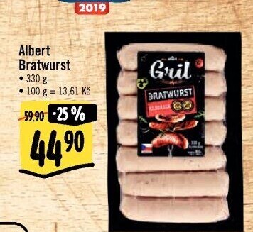 Grilovací klobása bratwurst Albert Gril