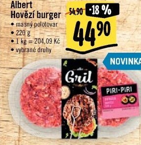 Hovězí burger Albert Gril