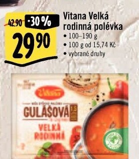 Instantní polévka Velká rodinná Vitana