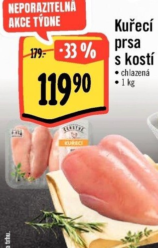 Kuřecí prsa s kostí Albert