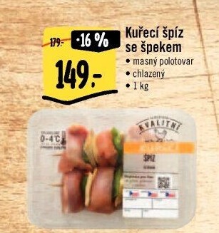 Kuřecí špíz se špekem Albert