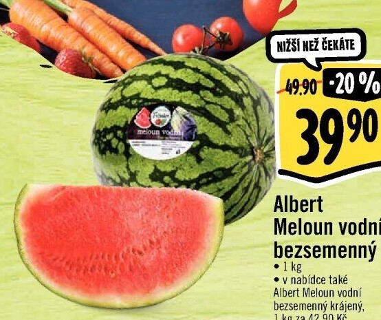 Meloun vodní bezsemenný Albert