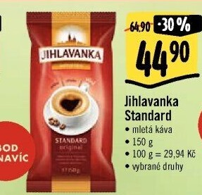 Mletá káva Standard Jihlavanka