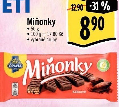 Oplatky Miňonky Opavia