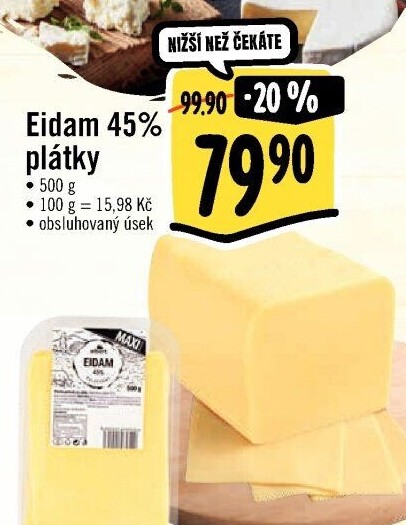 Sýr Eidam 45% Albert