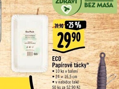 Tácky papírové EKO