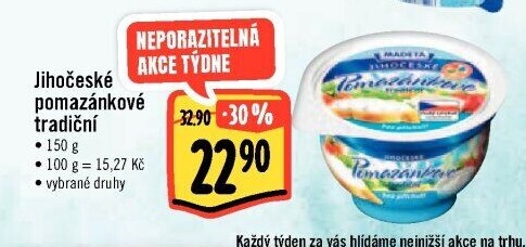 Tradiční pomazánkové Jihočeské Madeta