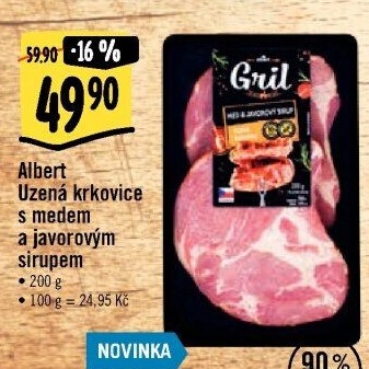Uzená krkovice s medem a javorovým sirupem Albert Gril