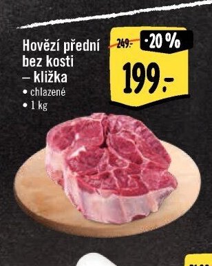 Hovězí přední bez kosti - kližka