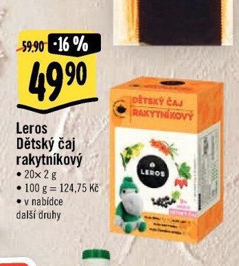 Leros Dětský čaj rakytníkový