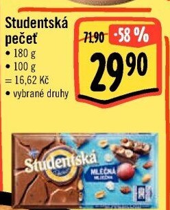 Čokoláda Studentská pečeť Orion