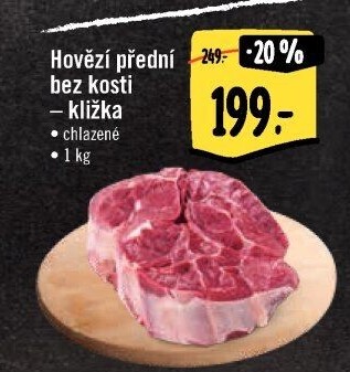 Hovězí přední bez kosti - kližka