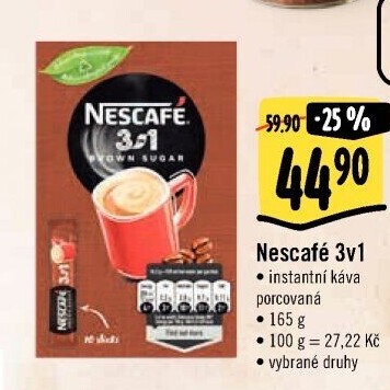Instantní káva porcovaná 3v1 Nescafé