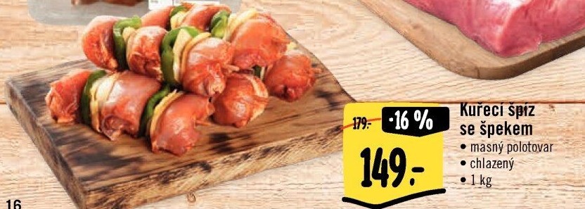 Kuřecí špíz se špekem Albert