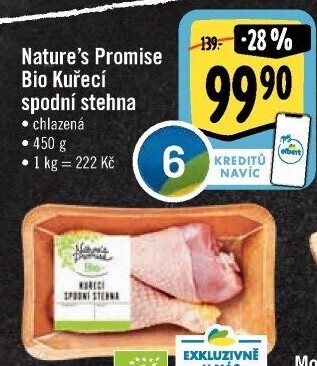Kuřecí stehna bio Nature'