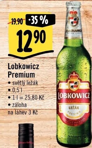Pivo světlý ležák Premium Lobkowicz