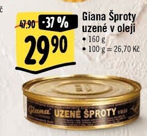 Šproty uzené v oleji Giana