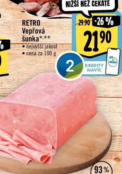 Šunka vepřová nejvyšší jakosti Albert Retro