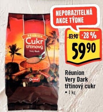 Třtinový cukr Very dark Druid Réunion