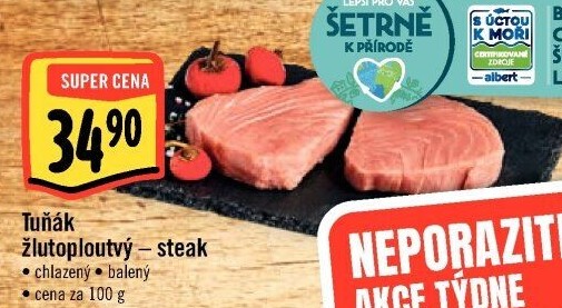 Tuňák žlutoploutvý steak Albert