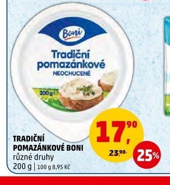 Tradiční pomazánkové Boni různé druhy 200 g