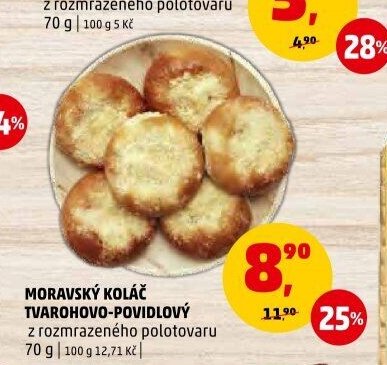 Moravský koláč tvarohovo-povidlový