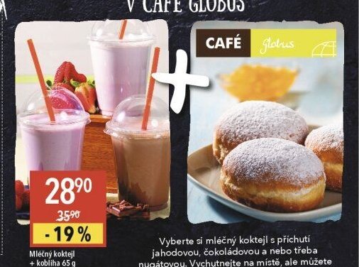 Mléčný koktejl + kobliha 65 g
