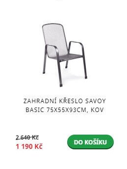 Zahradní křeslo Savoy Basic 75x55x93cm, kov - Mountfield akcniletaky.com