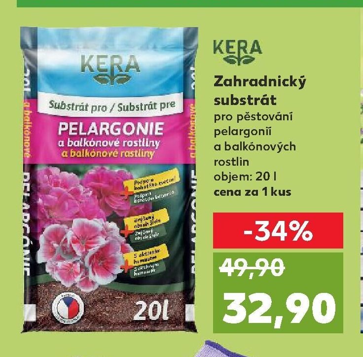 Substrát pro pelargonie
