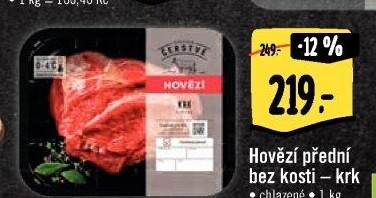 Hovězí přední bez kosti - krk Albert