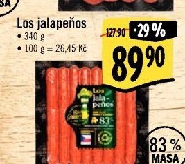 Klobásy na grilování Los Jalapeňos Kostelecké uzeniny